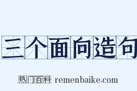 三个面向造句是什么意思的图片